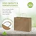 Prime Line Packaging Brown Paper Bags, Kraft Shopping Gift Bags with Handles for Small Business, Retail, Boutique & Grocery Use, To Go, Events, Bulk, 16x6x12, 100 Pack