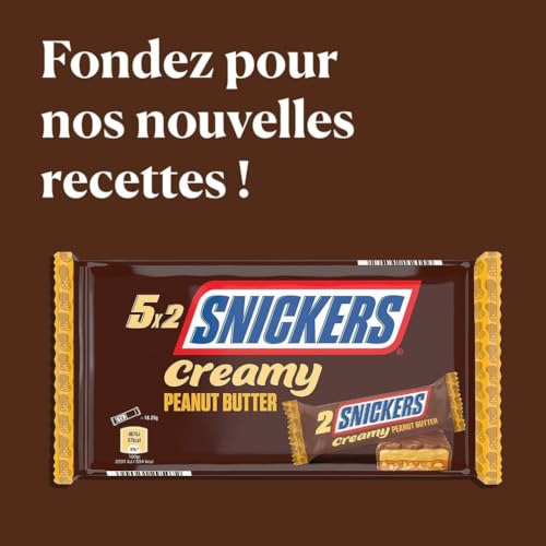 Barres Chocolatées Beurre De Cacahuètes Et Caramel Snickers Creamy Les 5 Barres De 36 5g - vue 7