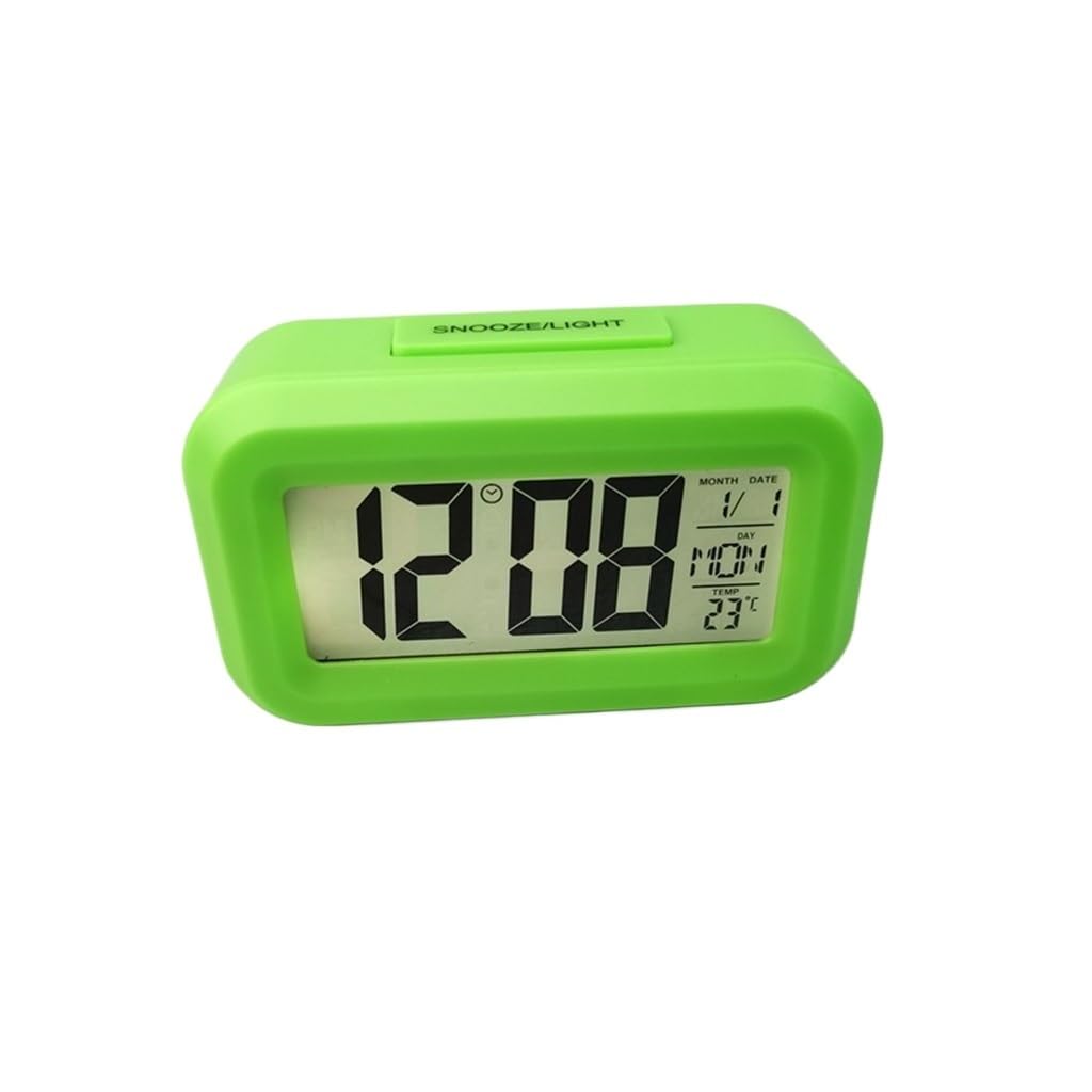 HRWLY Mini Music Digital Alarm Clock Backlight Snooze Mute Calendar Desktop Table Clocks Temperature Electronic Led(3-pack)