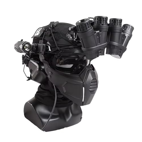 Casque tactique airsoft WLXW avec vision nocturne factice et lunettes de chasse