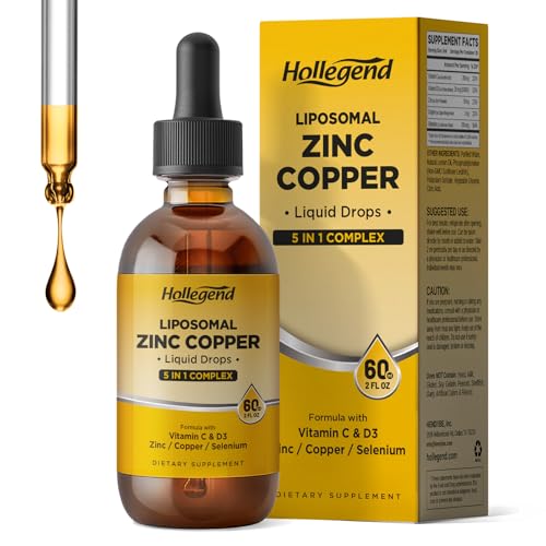 Liposomal Zinc Copper Liquid Drops 50mg Zinc Picolinate with Copper Vegan