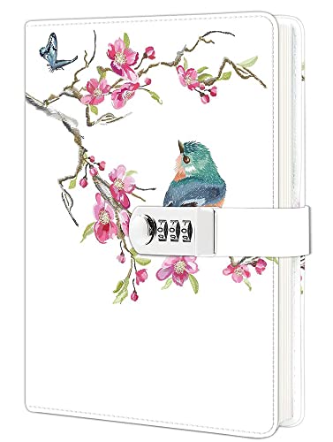 Journal créatif A5 blanc koboome à cadenas sous boîte cadeau pour anniversaire d'adulte