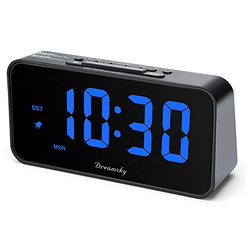 DreamSky 7.3 Inches Large Alarm Clock Radio, Electronic FM Clock Radio, 2 Inches