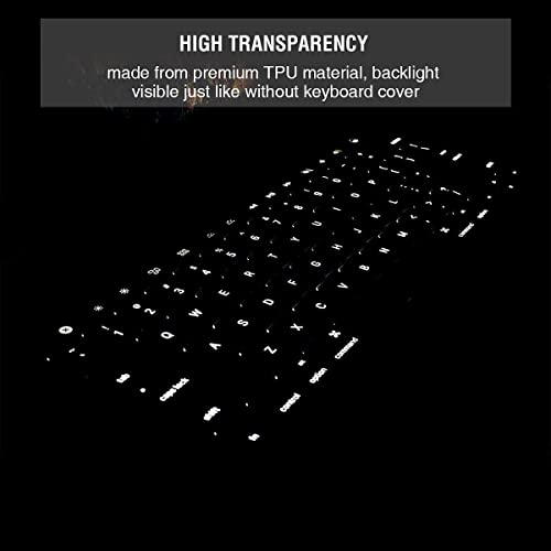 Image of EooCoo Keyboard Cover Skin Protector Compatible for MacBook Pro 13 inch 2022-2020 M2 M1 A2338 A2289 A2251&Applicable Only MacBook Pro 16 inch A2141 2019 Release with Touch Bar&Retina Display-TPU Clear