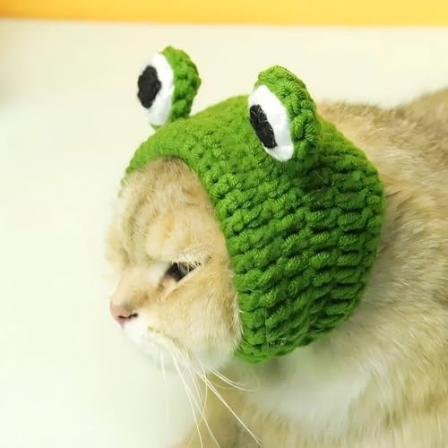 Gorro de Rana Tejido para Perros Pequeños y Gatos, Mediano miniatura 7