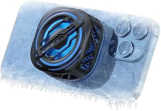 Black Shark Magnetic Cell Phone Cooler, RGB Phone Cooling Fan Portable Lightweight Mobile Phone Cooling Fan, Phone Radiator with Larger Cooling Area for Phone/Tablet/IPad (Black), 6 x 6 x 6 Cm