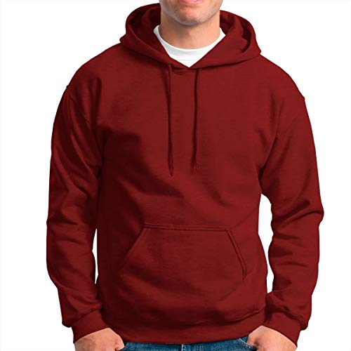 Blusa Frio Moletom Sem Estampa Liso Unissex Top (G, Bordô)