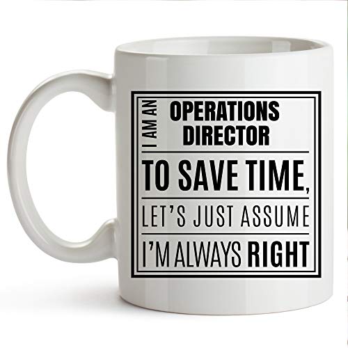 YouNique Designs Operations Director Mug, 11 Ounces, Funny Operations Director Coffee Cup