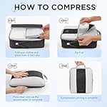 10 Set Compression Packing Cubes for Travel Essentials,Compressible Expandable Packing Cubes for Suitcase,OlarHike Luggage Organizer Bags for Travel,Handy Helper for Organizing Clothes(Black) - Image 3