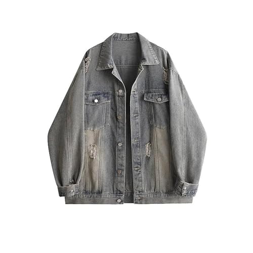 Veste en denim homme ample style rétro pour un look décontracté sans effort