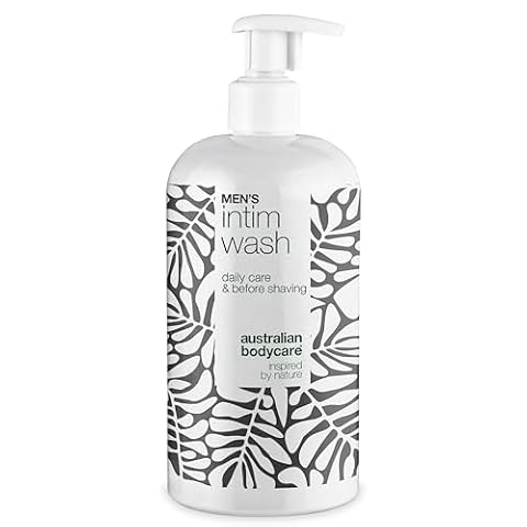 Żel do mycia intymnego (500 ml) dla mężczyzn przeciwko podrażnieniom, swędzeniu i zapachom – z 4-terpineolem znanym z olejku herbacianego i gliceryny
