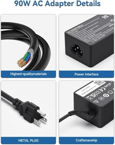 45W USB-C Laptop Charger for Chromebook Hp Dell Acer Asus Lenovo Samsung Laptop USB-C Adapter Power Cable More Device Type C Fast Charging - Thumbnail 3