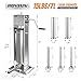 ROVSUN 15LBS/7L Manual Sausage Stuffer, Two Speed Stainless Steel Vertical Sausage Maker, Meat Filling Machine with 5 Stuffing Tubes for Commercial and Home