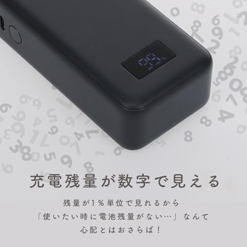 MOTTERU コンセント一体型 モバイルバッテリー 10000mAh PD30W入出力 2in1 残量表示ディスプレイ PSE適合製品 MOT-MBAC10001-EC の商品画像 4