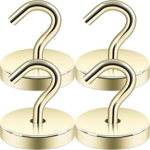 Neosmuk Magnetic Hooks, Cruise Ship Essentials, 120lb Heavy Duty Magnetic Hooks for Cruise Cabins, Refrigerator, Grill, Hanging, and Travel | Extra Strong Must-Haves Magnet Hook,Silver