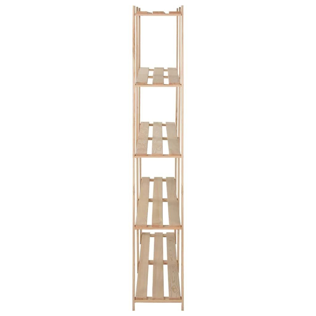 Scaffale in legno di pino massiccio con 5 ripiani stabili, 170 x 28,5 x 170 cm, ideale per riporre oggetti in casa o in commercio, adatto come libreria, divisorio o stoccaggio