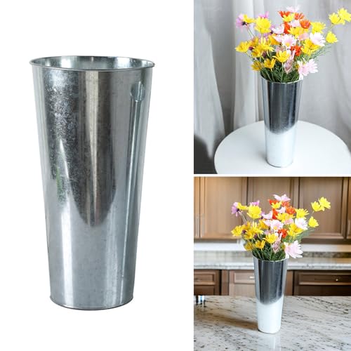 Vase en métal en fer robuste style fermes pour décors intérieurs