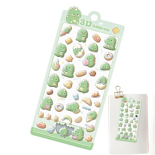 Bonitas calcomanías 3D – Etiquetas para diario de álbumes de recortes | Bonitas calcomanías de recompensa 3D para decoración, teléfono inteligente, cumpleaños, aula, negocios, profesor o recompensa