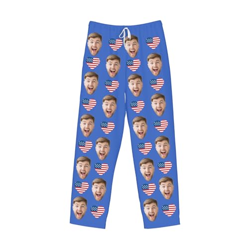 Custom Pajama Pants for Men/Boyfriend/Dad Personalized Pj Pants with Photo Customized Funny Face Pants Gifts2