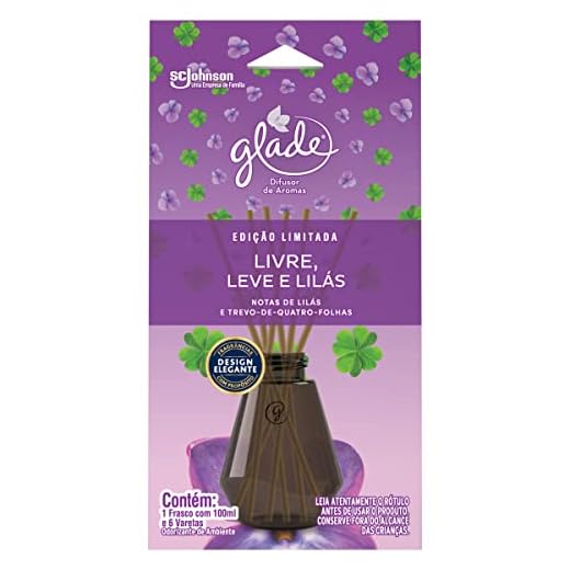 Glade Aromatizador de Ambiente Difusor Edição Limitada Livre Leve e Lilás 100ml