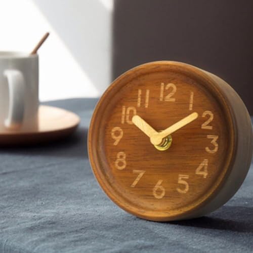 Mesa de escritorio de madera sin ruidos gracias al reloj silencioso 8