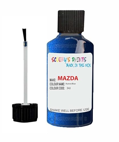 Scoobys Paints Back In The Mix Aurora Blue Touch Up Paint For Mazda 34J Metallic