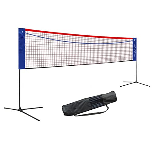 Filet de badminton rétractable avec support pour jouer au tennis partout sans piquets