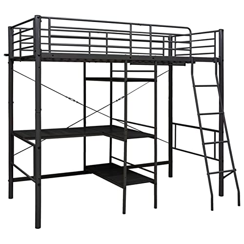 Norheim | Literas Juveniles 90x190 | Cama con Escritorio Debajo | Literas Juveniles Baratas con Escalera | Litera Doble |...