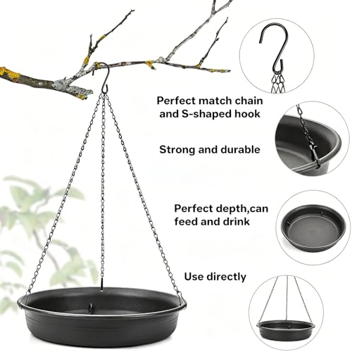 Plateau d'alimentation coupe-vent et bain d'oiseaux stable - 7
