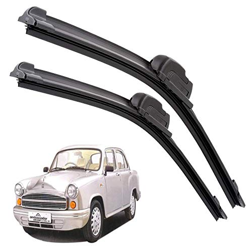 Image of Euro Care Windshield Car Wiper Blades Compatibility With Hindustan Ambassdor - Set of 2Pc (D-12,P-12)
