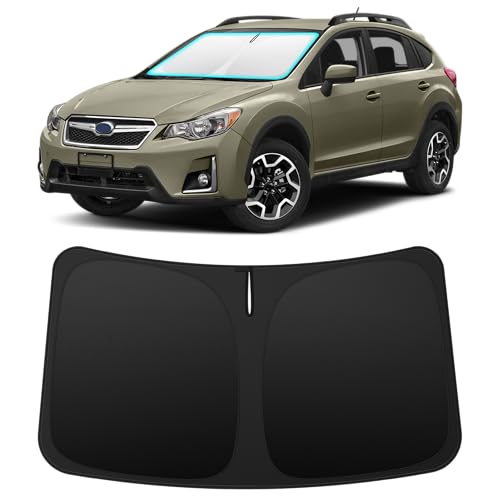 INSAUTO Custom Fit Windshield Sun Shade Accessories for Subaru Crosstrek 2013-2017 Foldable Front Window Sunshade UV & Heat Reflector Keeps Interior Cool Includes Storage Bag