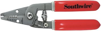 Southwire Compact Wire Stripper 16-26 AWG - Strips, Cuts, Loops Electrical Wire - Stainless Steel Blades - Spring-Loaded - Lightweight Tool - Compact 16-26 AWG Model