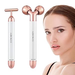 2 in 1 Electric Face Massager, 3D Roller and T Shape Face Massager Kit,Arm Eye Waist Leg Massager Anti Wrinkles Face Lift Skin Tightening Face Firming