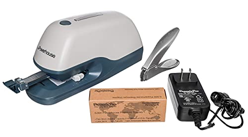 Praxxispro Powerhouse Electric Automatic Stapler, 2 To 40 Sheets Using Powerhouse Premium 26/6 Staple. Professional Stapler For Home, School And Business. Ac/Dc Power Adapter, 5000 Staples. #TOP2