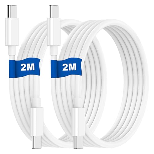 2Pack Latest Version For iPhone 17 16 15 Charger Cable [2M] [MFI CERTIFIED] 60W Super Fast Charging Cable For iPhone 17e Air 17 Pro 17 Pro Max USB C to USB C Charger Cable For MacBook/iPad mini Air