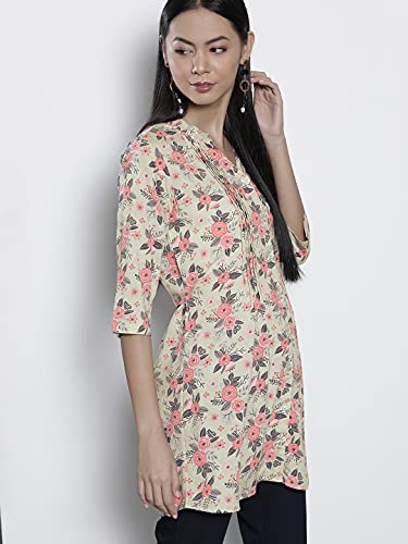 Image of One femme Women's Pleated Printed Tunic Shirt