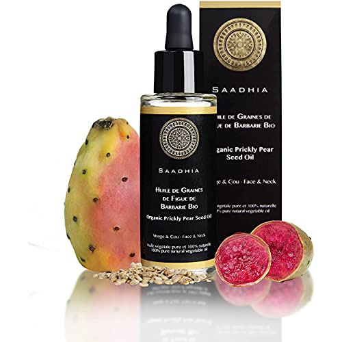 MEILLEURE ANTI-AGE, ANTI-RIDE, ANTI-CERNE - HUILE DE PÉPINS ou GRAINES DE FIGUE DE BARBARIE 100% pure, naturelle - pressée à froid - soin nourrissant visage, cou, cheveux-bio certifiée Ecocert 30 ml Cover