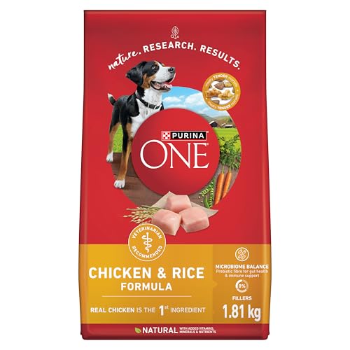 Purina ONE Nourriture sèche chien, équilibre microbiome poulet riz 1.81kg