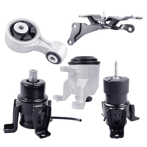 Engine Motor and Transmission Mount Kit Compatible with 2007-2012 Nissan Altima, 2009-2014 Maxima 3.5L, Replaces 9808, 9807, 9622, 9460, 9545, A4355HY, A4356HY, A4354, A7361, A7363