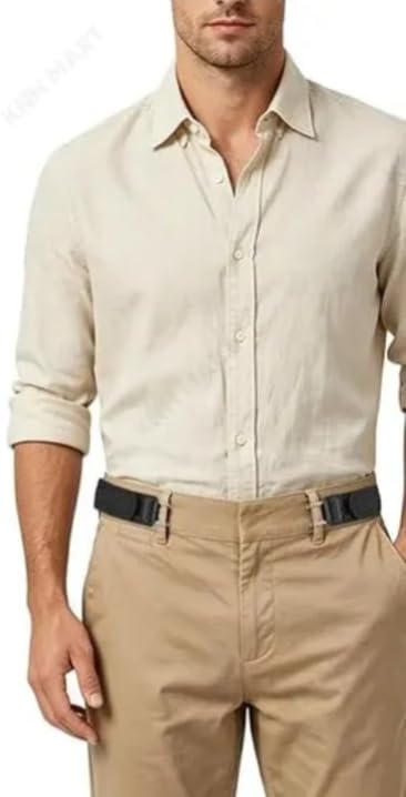 Buckleless Elastic Waist Belt with Metal Hook for Unisex (1 pair)-picture-28