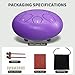 Rain Drum for Outside Garden, 6 Inches 8 Notes Steel Tongue Drums, Waterproof Meditation Echo Rain Chime, Musical Instruments for Adult Gift with Bag, Music Book, Mallets (Purple)