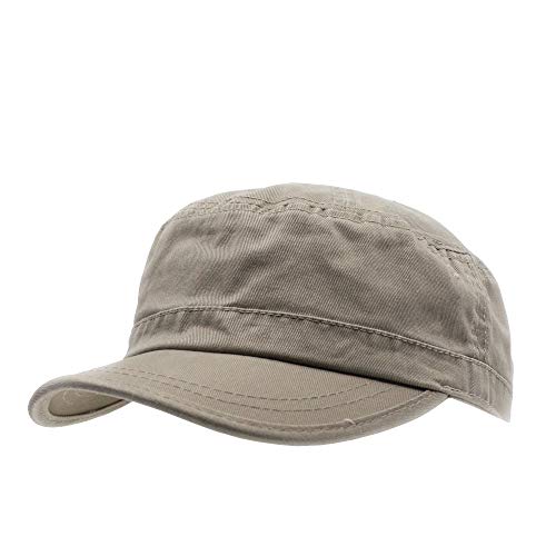 Image of The Vintage Year Heavy Stitching Washed Cotton Cadet Hat - Durable Military Baseball Cap for Men & Women, Outdoor Casual Wear