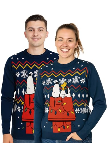 Snoopy Weihnachtspullover 18 The Peanuts Snoopy Winterpullover für Herren & Damen - Winter Strick...