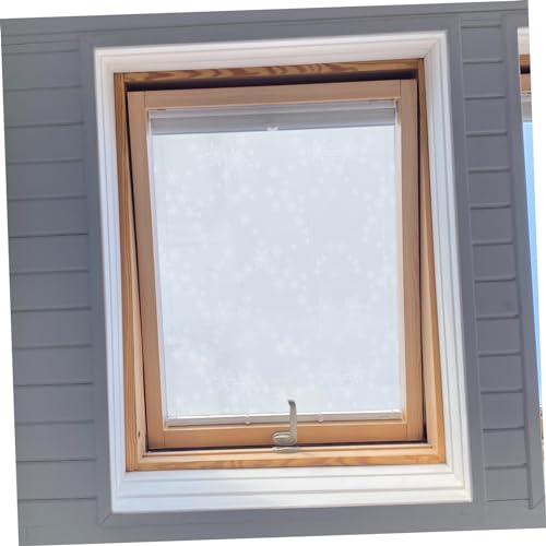 Película adhesiva opaca para ventana con diseño copo de nieve miniatura 6