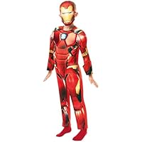 Rubies Disfraz Iron Man Deluxe para niños y niñas, Jumpsuit con