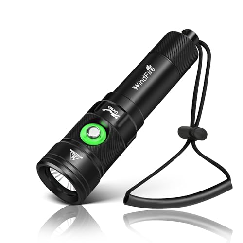 Image of WINDFIRE DF180 Dive Light Rechargeable High Lumen Scuba Diving Flashlight