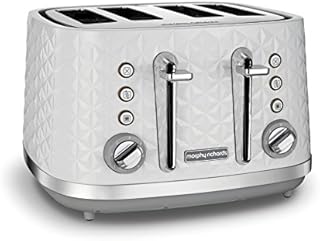 Morphy Richards Vector 4 Slice Toaster 248134 White Four Slice Toaster White Toaster