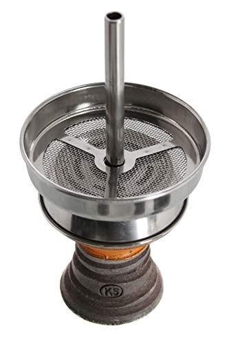 KAYA Kaminkopf Set mit KS Appo Black Edition Mehrlochkopf, Kaminaufsatz aus Edelstahl und Einlegesieb (Orange) – Bild 5