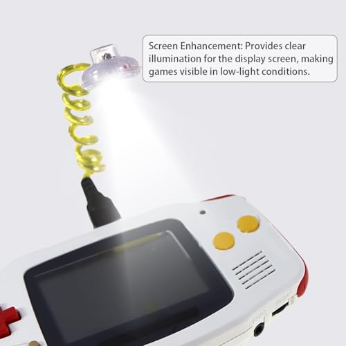 Image of GBA LED Worm Light Attachment - Game Boy Advance Screen Lamp, Flexible Plug-and-Play Illuminator, Powered by Console, No Batteries Needed, Assorted Color