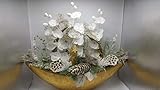 Seidenblumengesteck Weihnachtsgesteck Wintergesteck Orchideen Zapfen Sterne XXL